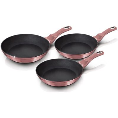Set de 3 sartenes Berlinger Haus I-Rose - Juego de Cocina Set de 3 sartenes Berlinger Haus I-Rose - Juego de Cocina