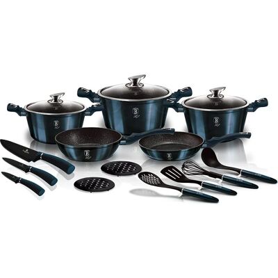 Juego de utensilios de cocina Berlinger Haus 17 piezas - Aquamarine - Compatible con inducción Juego de utensilios de cocina Berlinger Haus 17 piezas - Aquamarine - Compatible con inducción