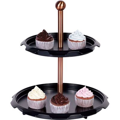 Suporte de bolo de duas camadas - Black Rose Berlinger Haus Suporte de bolo de duas camadas - Black Rose Berlinger Haus