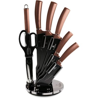Set de cuchillos de cocina profesional Rose Gold de 8 piezas Set de cuchillos de cocina profesional Rose Gold de 8 piezas