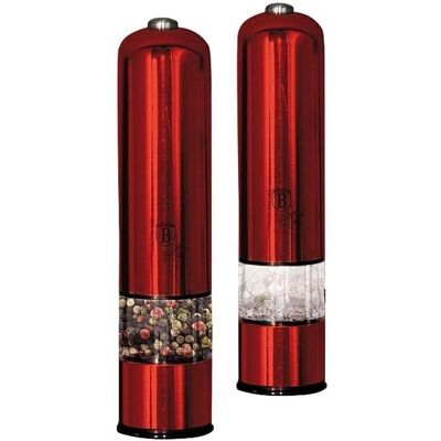 Set de râșnițe electrice de piper și sare Burgundy de la Berlinger Haus Set de râșnițe electrice de piper și sare Burgundy de la Berlinger Haus