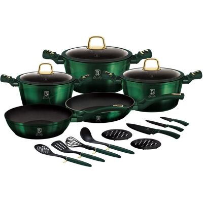 Berlinger Haus Emerald Collection 17-tlg. Kochgeschirr-Set Berlinger Haus Emerald Collection 17-tlg. Kochgeschirr-Set