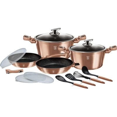 Ensemble de casseroles Rosegold de 13 pièces - Ustensiles de cuisine - Publicité Ensemble de casseroles Rosegold de 13 pièces - Ustensiles de cuisine - Publicité