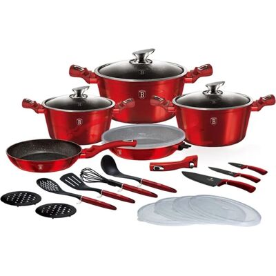 Set de oale Berlinger Haus Burgundy Metallic 22 piese Set de oale Berlinger Haus Burgundy Metallic 22 piese