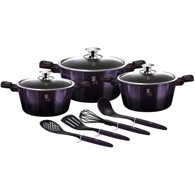 Set de Vase de Gătit Purple Eclipse BerlingerHaus 10 Bucăți Set de Vase de Gătit Purple Eclipse BerlingerHaus 10 Bucăți