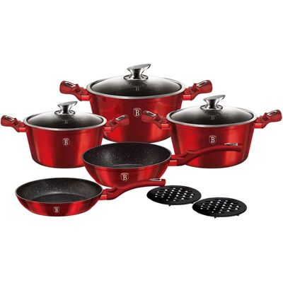 Juego de 10 piezas de utensilios de cocina Berlinger Haus Burgundy Juego de 10 piezas de utensilios de cocina Berlinger Haus Burgundy