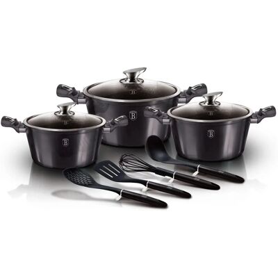 Juego de 10 piezas de utensilios de cocina de inducción Berlinger Haus Carbon Pro - Antiadhesivo Mármol Juego de 10 piezas de utensilios de cocina de inducción Berlinger Haus Carbon Pro - Antiadhesivo Mármol
