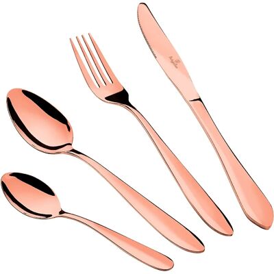 Set de Couverts Rose Gold Miroir Berlinger Haus - 24 Pièces pour 6 - Publicité Set de Couverts Rose Gold Miroir Berlinger Haus - 24 Pièces pour 6 - Publicité
