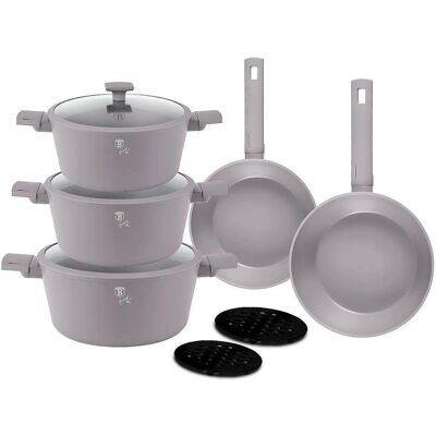 BerlingerHaus Taupe Kochgeschirr-Set - 10 Teile BerlingerHaus Taupe Kochgeschirr-Set - 10 Teile