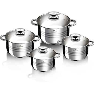 BLAUMANN BL-3861 Gourmet Line Set - 8-Piece Cookware Set BLAUMANN BL-3861 Gourmet Line Set - 8-Piece Cookware Set