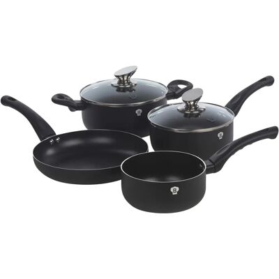 Blaumann - 6Pc Set - Black Matt - Cookware Set Blaumann - 6Pc Set - Black Matt - Cookware Set