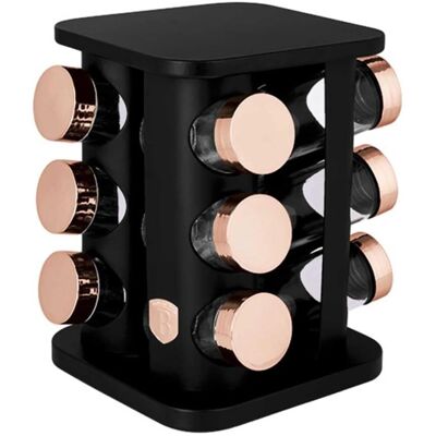 Berlinger Haus BH-8559 Organizador de Especias Black Rose - 12 Recipientes Berlinger Haus BH-8559 Organizador de Especias Black Rose - 12 Recipientes