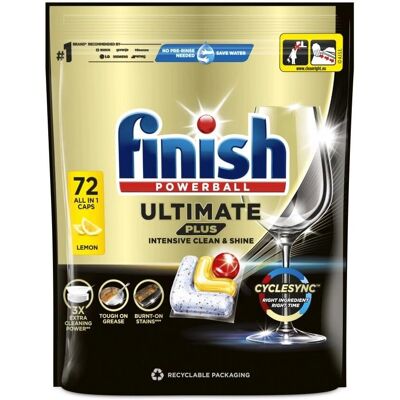 Finish Powerball Ultimate Plus Wszystko w jednym Cytryna - Kapsuły do zmywarki Finish Powerball Ultimate Plus Wszystko w jednym Cytryna - Kapsuły do zmywarki