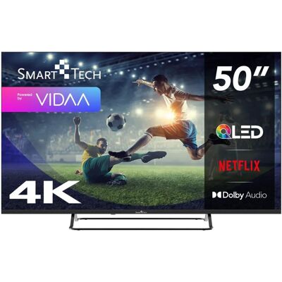 Smart Tech 50QV01V - Smart TV QLED 50", 4K HDR, Android TV - Smart TV - Publicité Smart Tech 50QV01V - Smart TV QLED 50", 4K HDR, Android TV - Smart TV - Publicité