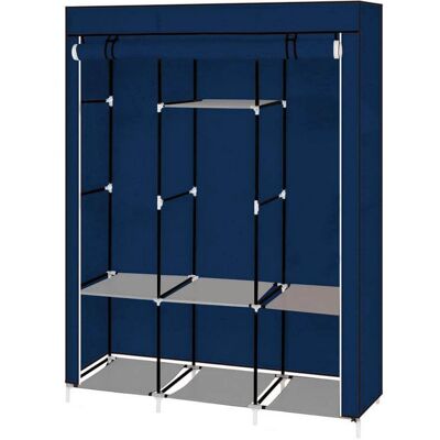 Hoppline Przenośny szafa z tkaniny - 130x45x170cm - Niebieski Hoppline Przenośny szafa z tkaniny - 130x45x170cm - Niebieski