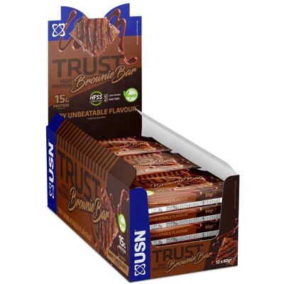 USN Trust Vegan Brownie 12x60g Dark Chocolate - Protein Bar USN Trust Vegan Brownie 12x60g Dark Chocolate - Protein Bar