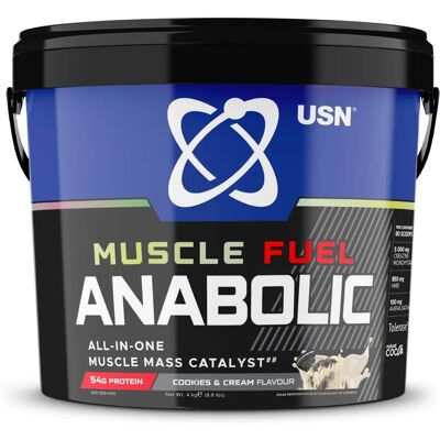 USN Muscle Fuel Anabolic Cookies & Cream 4kg - Poudre de protéine - Publicité USN Muscle Fuel Anabolic Cookies & Cream 4kg - Poudre de protéine - Publicité