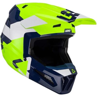 Leatt 2.5 Tricolor Motocross-Helm - Grün Blau - Helm Leatt 2.5 Tricolor Motocross-Helm - Grün Blau - Helm