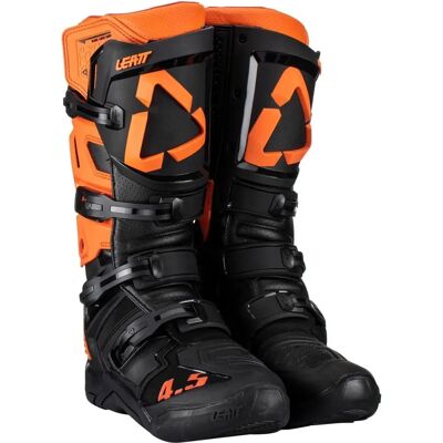 Bottes de Motocross Leatt 4.5 - Noir Orange - Certifié Sécurité Bottes de Motocross Leatt 4.5 - Noir Orange - Certifié Sécurité