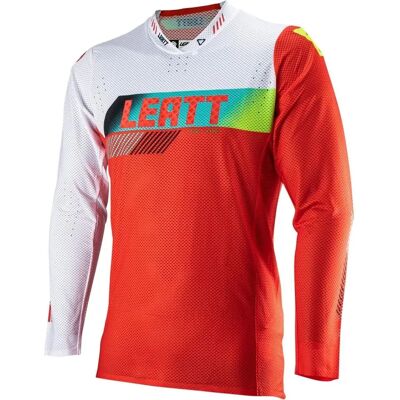 Maglietta da motocross Leatt 5.5 Ultraweld - Bianco Rosso - L Maglietta da motocross Leatt 5.5 Ultraweld - Bianco Rosso - L