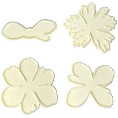 PME - 103FF047 JEM Anemonenausstecher - Elfenbein - 4-teilig - Cookie cutter set PME - 103FF047 JEM Anemonenausstecher - Elfenbein - 4-teilig - Cookie cutter set