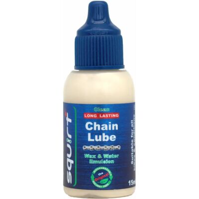 Lubrifiant Squirt pour Chaînes - 15ml - Huile pour vélo - Publicité Lubrifiant Squirt pour Chaînes - 15ml - Huile pour vélo - Publicité