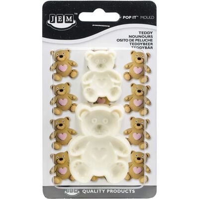 JEM Pop It Teddy Bear Bakvorm - Voedselveilig, 2 maten JEM Pop It Teddy Bear Bakvorm - Voedselveilig, 2 maten