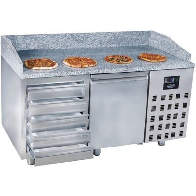 Combisteel 7489.523 - Acier inoxydable - Comptoir réfrigéré à pizza - Publicité Combisteel 7489.523 - Acier inoxydable - Comptoir réfrigéré à pizza - Publicité