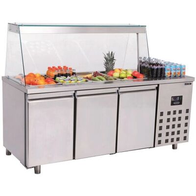 Conteneur de stockage alimentaire Combisteel 7489.5155 - 3 portes, 4x1/1GN - Publicité Conteneur de stockage alimentaire Combisteel 7489.5155 - 3 portes, 4x1/1GN - Publicité