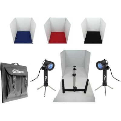 Ex-Pro Mini Portable Photo Studio Kit - 4 Colour Backdrops - Photo Type Ex-Pro Mini Portable Photo Studio Kit - 4 Colour Backdrops - Photo Type