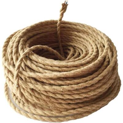 SNQ 2-core 10 m textile braided copper lamp cord SNQ 2-core 10 m textile braided copper lamp cord