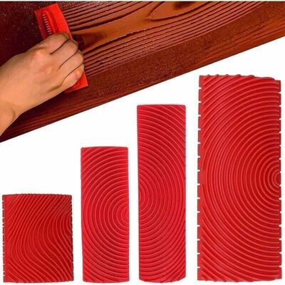 SNQ - Pezzi di strumenti venature legno - Wood Grain - Rubber - Painting Tools SNQ - Pezzi di strumenti venature legno - Wood Grain - Rubber - Painting Tools