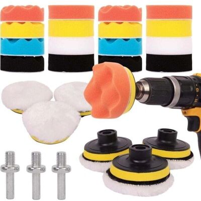 SNQ - 25-Piece Car Polishing Kit - M10/M14 Adapters SNQ - 25-Piece Car Polishing Kit - M10/M14 Adapters