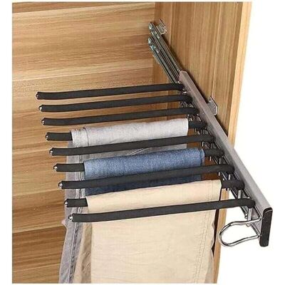 SNQ - Sliding Pants Rack - Stainless Steel - Rack SNQ - Sliding Pants Rack - Stainless Steel - Rack