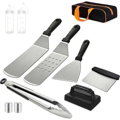 SNQ - BBQ-10pcs - Stainless steel - Teppanyaki grill set SNQ - BBQ-10pcs - Stainless steel - Teppanyaki grill set