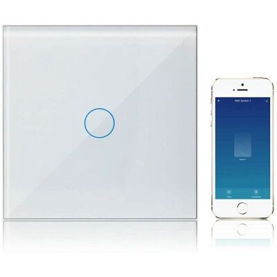 SNQ - 1CH - White tempered glass panel - Smart Wall Switch SNQ - 1CH - White tempered glass panel - Smart Wall Switch