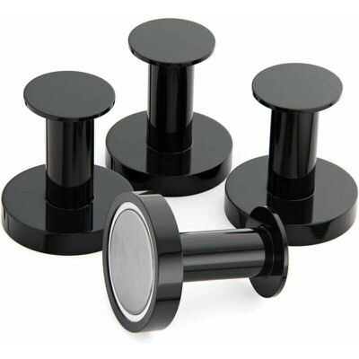 SNQ - Magnetic Coat Rack - Black - 4 hooks - magnetic wall hook SNQ - Magnetic Coat Rack - Black - 4 hooks - magnetic wall hook
