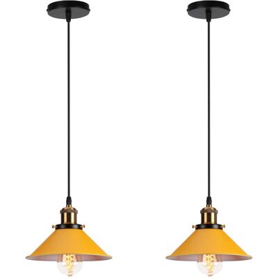 Lámpara Colgante Vintage Axhup - E27 - Pack de 2 Lámpara Colgante Vintage Axhup - E27 - Pack de 2