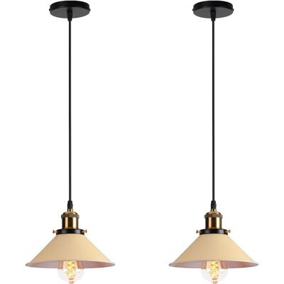 AXHUP Vintage Pendant Light 2pcs - 22cm - E27 AXHUP Vintage Pendant Light 2pcs - 22cm - E27