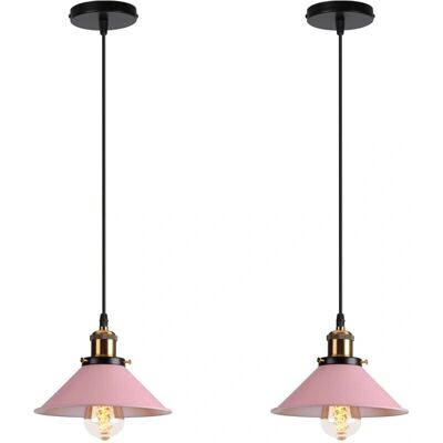 AXHUP Lámpara Colgante Rosa Vintage - Luz de Techo AXHUP Lámpara Colgante Rosa Vintage - Luz de Techo