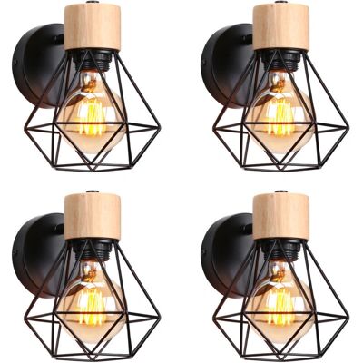 AXHUP Black Wall Lamp with Adjustable Head - Industrial Style AXHUP Black Wall Lamp with Adjustable Head - Industrial Style