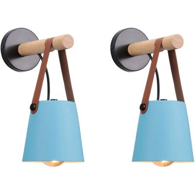 AXHUP 2X Lámpara de Pared de Cuero Moderna - Lámpara de Pared AXHUP 2X Lámpara de Pared de Cuero Moderna - Lámpara de Pared
