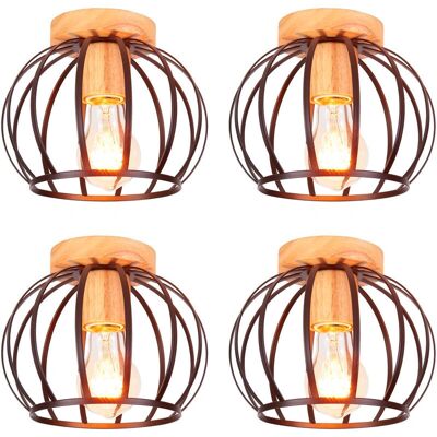 AXHUP 4-Licht Vintage Industriell Deckenlampe - Deckenleuchte AXHUP 4-Licht Vintage Industriell Deckenlampe - Deckenleuchte