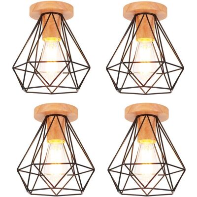 AXHUP 4 Pack Vintage Industrial Ceiling Lamp - Ceiling Light Fixture AXHUP 4 Pack Vintage Industrial Ceiling Lamp - Ceiling Light Fixture