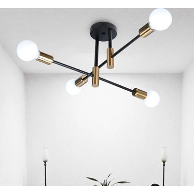AXHUP - Sputnik - Black-Gold - 4-Lamp - Ceiling lamp AXHUP - Sputnik - Black-Gold - 4-Lamp - Ceiling lamp