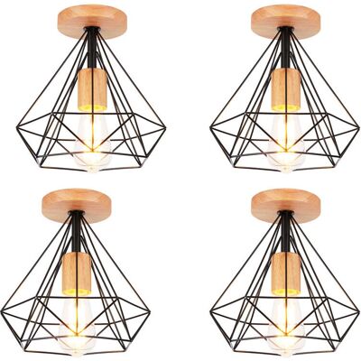 AXHUP 4-Luci Lampada da Soffitto Industriale Moderna AXHUP 4-Luci Lampada da Soffitto Industriale Moderna