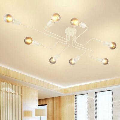 Axhup - Vintage Ceiling Lamp, E27 Pendant Modern Chandelier for Living Room, Kitchen - 8 Axhup - Vintage Ceiling Lamp, E27 Pendant Modern Chandelier for Living Room, Kitchen - 8