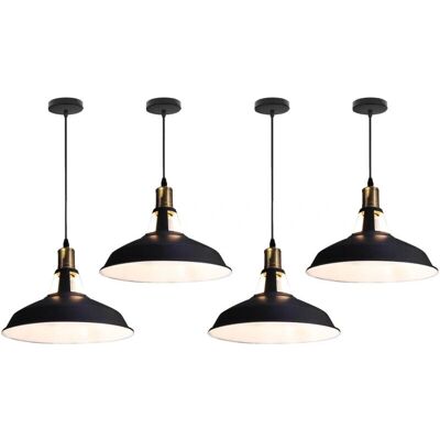 AXHUP Lámpara colgante vintage - Pack de 4, E27 AXHUP Lámpara colgante vintage - Pack de 4, E27