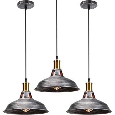 AXHUP Argenté Pendant Light - E27 Vintage Retro 27cm AXHUP Argenté Pendant Light - E27 Vintage Retro 27cm