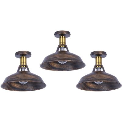 Hanging Vintage Industrial Ceiling Lamp - 3PCS - E27 60W Max Hanging Vintage Industrial Ceiling Lamp - 3PCS - E27 60W Max